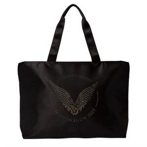 Beautiful Victoria's Secret 2025 Fashion Show Black and Gold Tote XL Shiny Tote